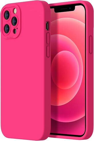Designed for iPhone 15 Pro Case - Upgraded Enhanced Camera Protection - Soft Microfiber Lining Inside - Liquid Silicone Shockproof Protective Phone Case 6.1" for Men Women Girls - Hot Pink in Saudi Arabia