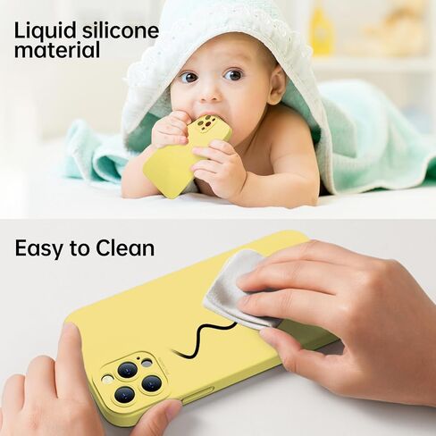 حافظة مصممة لهاتف iPhone 15 Pro - حماية محسنة للكاميرا - بطانة ناعمة من الألياف الدقيقة بالداخل - حافظة هاتف واقية مقاومة للصدمات من السيليكون السائل مقاس 6.1 بوصة للرجال والنساء والفتيات - وردي فاقع in Kuwait