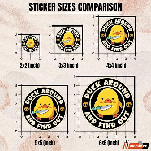 Set 3PCS 3" - Duck Around and Find Out Sticker Funny, Meme Duck Sarcastic Quote Vinyl Waterproof Stickers for Water Bottles, Phones, Cars, Laptops, Notebook, Helmet for Kid Girl Women Boy in Saudi Arabia