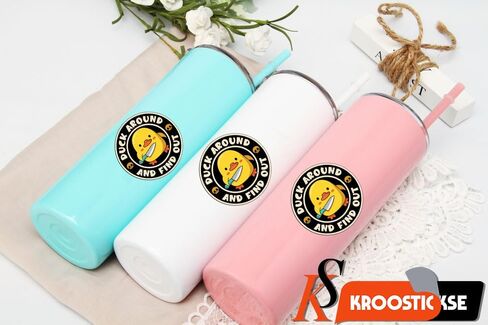Set 3PCS 3" - Duck Around and Find Out Sticker Funny, Meme Duck Sarcastic Quote Vinyl Waterproof Stickers for Water Bottles, Phones, Cars, Laptops, Notebook, Helmet for Kid Girl Women Boy in Saudi Arabia