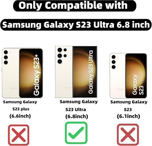 حافظة مغناطيسية لهاتف Samsung Galaxy S23 Ultra، للنساء والفتيات، حافظة هاتف ناعمة ولطيفة فاخرة على شكل قلب متدرجة لامعة متوافقة مع غطاء خلفي شفاف مقاوم للصدمات من MagSafe مقاس 6.8 بوصات - وردي in Saudi Arabia