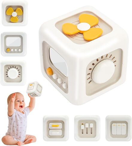 Montessori Busy Cube for Toddlers, Baby Montessori Toys Activity Cube Baby Sensory Travel Toys for Toddlers 12M+ Educational Learning Toy First Birthday Gift for Boys and Girls in Saudi Arabia