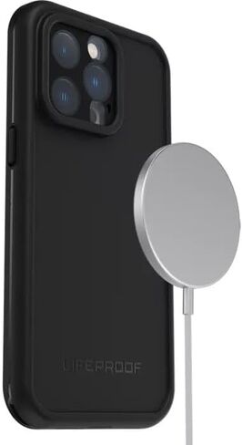 حافظة LifeProof iPhone 13 Pro (فقط) FRĒ Series - سوداء، مقاومة للماء IP68، واقي شاشة مدمج، حماية غطاء المنفذ، مثبتة على MagSafe in Kuwait
