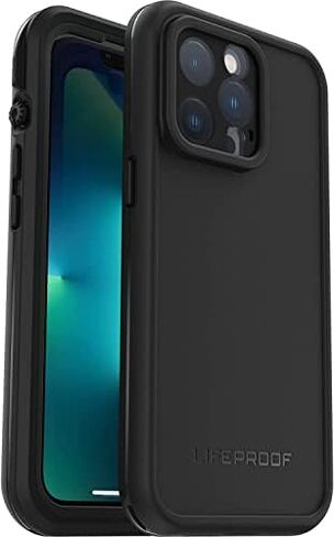 حافظة LifeProof iPhone 13 Pro (فقط) FRĒ Series - سوداء، مقاومة للماء IP68، واقي شاشة مدمج، حماية غطاء المنفذ، مثبتة على MagSafe in Kuwait