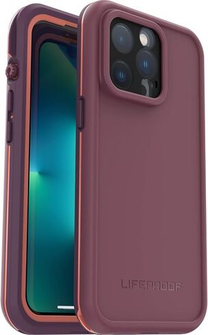 حافظة LifeProof iPhone 13 Pro (فقط) FRĒ Series - سوداء، مقاومة للماء IP68، واقي شاشة مدمج، حماية غطاء المنفذ، مثبتة على MagSafe in Kuwait