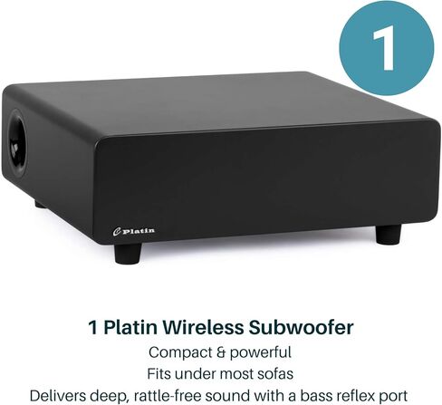 مضخم صوت بلاتين - مسرح منزلي لاسلكي مضخم صوت WiSA أنظمة الصوت المحيطي ميلان وموناكو - إعداد بسيط - يعزز صوت المسرح المنزلي in Kuwait