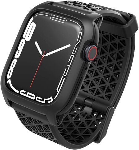 Catalyst Active Defense Case Designed for Apple Watch Series 9/8/7 45 mm, Drop Proof 10ft, Shock & Scratch-Resistant, Sport Band, Breathable, Rugged (Stealth Black) in Saudi Arabia