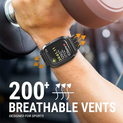 Catalyst Active Defense Case Designed for Apple Watch Series 9/8/7 45 mm, Drop Proof 10ft, Shock & Scratch-Resistant, Sport Band, Breathable, Rugged (Stealth Black) in Saudi Arabia