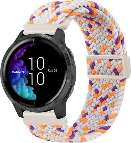 Braided Band Compatible with Garmin Venu/Venu Sq/Venu 2 Plus Watch Band Women Men, 20mm Soft Nylon Sport Replacement Strap for Garmin Venu Watch Band in Saudi Arabia