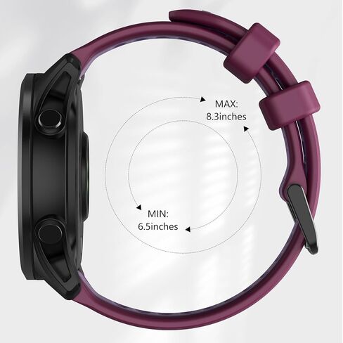 متوافق مع سوار ساعة Garmin Forerunner 265/255، سوار رياضي من السيليكون 22 مم لساعة Garmin Venu 3/Venu 2/Vivoactive 4/Forerunner 265/255 الذكية in Kuwait