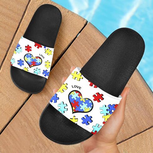 Novelty Animals Pattern Women's Slide Sandals, Casual Soft Sole Open Toe Non-Slip Single Band Slide Sandals in Saudi Arabia