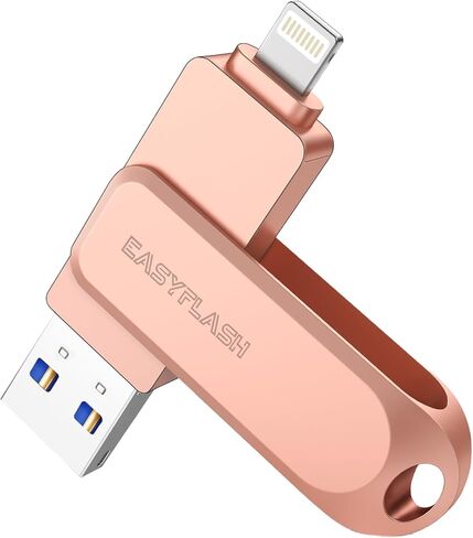 محرك أقراص فلاش Photo Stick سعة 512 جيجابايت معتمد من MFi لأجهزة iPhone Thumb Drives Memory Stick، وحدة تخزين خارجية عالية السرعة لأجهزة iPhone/Android/iPad/IOS/PC/الكمبيوتر والمزيد من الأجهزة الذكية (وردي) in Saudi Arabia