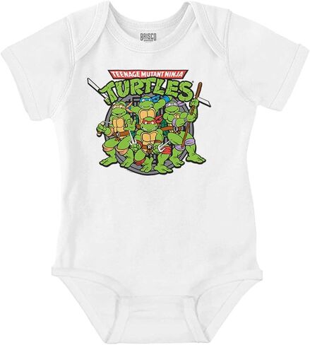 Brisco Brands Teenage Mutant Ninja Turtles Group Baby Romper Boys or Girls in Kuwait