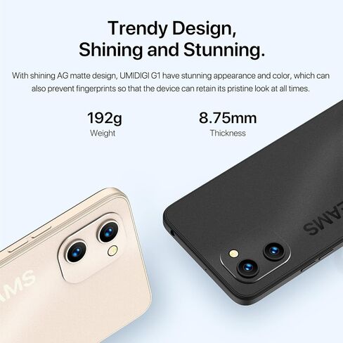 UMIDIGI Cell Phone G1, Android12 Unlocked Cell Phone, Dual Sim 4G LTE Mobile Phone, 3+32GB 256G Expandable, 6.52" HD+, 5150mAh, GSM Unlocked in Saudi Arabia