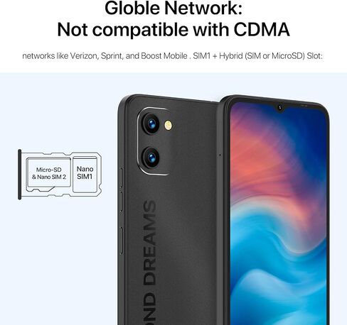 UMIDIGI Cell Phone G1, Android12 Unlocked Cell Phone, Dual Sim 4G LTE Mobile Phone, 3+32GB 256G Expandable, 6.52" HD+, 5150mAh, GSM Unlocked in Saudi Arabia