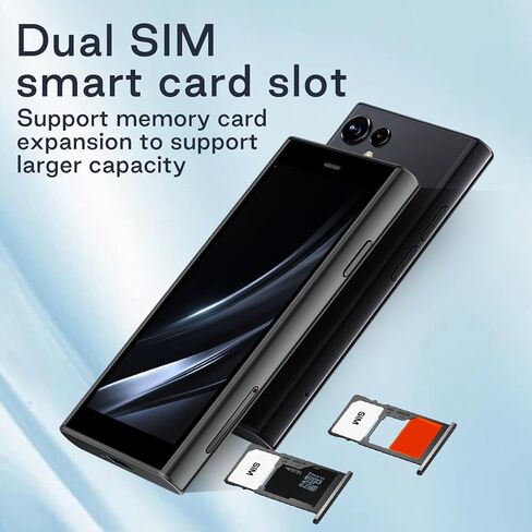 هاتف ذكي صغير 4G LTE، شاشة HD 3 بوصة، ذاكرة وصول عشوائي 2 جيجابايت + ذاكرة وصول عشوائي 16 جيجابايت، نظام تشغيل Android 9، رباعي النواة MT6739CW، كاميرا مزدوجة، 2000 مللي أمبير في الساعة، متجر تطبيقات ثنائي الشريحة، WiFi Tiny Android هاتف محمول محمول in Saudi Arabia