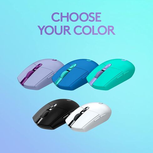 ماوس الألعاب اللاسلكي Logitech G305 Lightspeed، مستشعر Hero 12K، 12000 نقطة لكل بوصة، خفيف الوزن، 6 أزرار قابلة للبرمجة، عمر بطارية 250 ساعة، ذاكرة داخلية، جهاز الكمبيوتر/Mac - Mint (متجدد) in Saudi Arabia