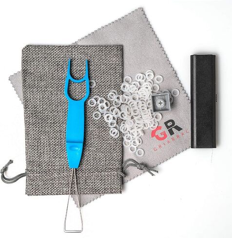 Griarrac لوحة المفاتيح الميكانيكية O Ring Switch Dampener مع Keycap Puller Remover Brush حقيبة ملحقات، لـ Cherry MX Kailh Box Gateron 40A-L (150 قطعة) in Saudi Arabia
