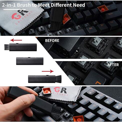 Griarrac لوحة المفاتيح الميكانيكية O Ring Switch Dampener مع Keycap Puller Remover Brush حقيبة ملحقات، لـ Cherry MX Kailh Box Gateron 40A-L (150 قطعة) in Saudi Arabia