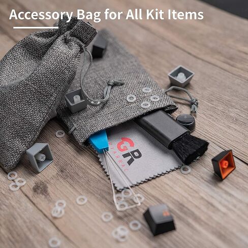 Griarrac لوحة المفاتيح الميكانيكية O Ring Switch Dampener مع Keycap Puller Remover Brush حقيبة ملحقات، لـ Cherry MX Kailh Box Gateron 40A-L (150 قطعة) in Saudi Arabia