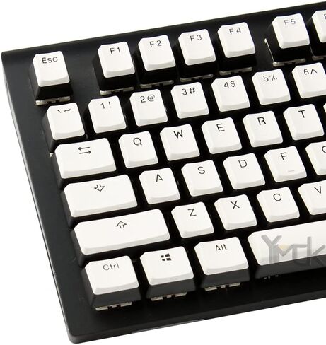 YMDK Non Shine Through OEM Profile PBT Doubleshot Custom Pudding Keycap 87 104 60 Keycaps for MX switch Mechanical Keyboard (Only Keycap) (Coffee Top Black Base) in Kuwait