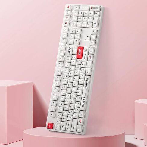 أغطية مفاتيح YIMAGUJRX الأولية D - أغطية مفاتيح يابانية AE86 PBT، 108 مفاتيح أولية D مخصصة لصبغ التسامي XDA للوحة المفاتيح الميكانيكية (أحمر) in Kuwait