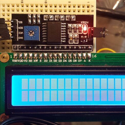 16x2 1602 LCD Display Screen Blue + IIC I2C Module Interface Adapter for Raspberry pi 2 Pack in Saudi Arabia