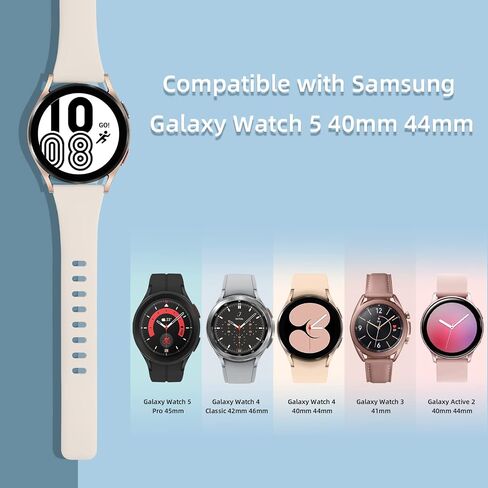 Compatible with Samsung Galaxy Watch 7/6/5/4 Bands 40mm 44mm, 20mm Soft Slim Replacement Wristband for Samsung Watch 7/6 classic Band 47mm 43mm/5/5 Pro 45mm/4/4 Classic 46mm 42mm for Women Men in Saudi Arabia