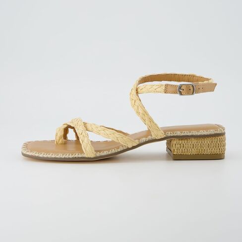 CUSHIONAIRE Women's Wave Block Heel Wrap Sandals +Memory Foam, Wide Widths Available in Saudi Arabia