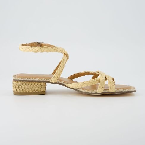 CUSHIONAIRE Women's Wave Block Heel Wrap Sandals +Memory Foam, Wide Widths Available in Saudi Arabia