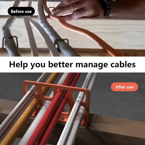 20PCS Cable Chase,Wire Bracket,Cable Support Bracket,Cable Box,for Wire and Cable Management Devices,Orange in Saudi Arabia