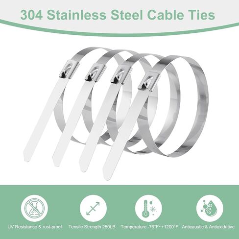 OneLeaf Metal Heavy Duty Zip Ties Tool Set, Stainless Steel Cable Tie Gun for Fastening and Cutting 4mm- 12mm Width Metal Cable Ties, Multifunctional Zip Tie Cutter, Gloves and Metal Zip Ties Remover in Saudi Arabia