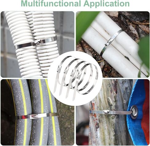 OneLeaf Metal Heavy Duty Zip Ties Tool Set, Stainless Steel Cable Tie Gun for Fastening and Cutting 4mm- 12mm Width Metal Cable Ties, Multifunctional Zip Tie Cutter, Gloves and Metal Zip Ties Remover in Saudi Arabia
