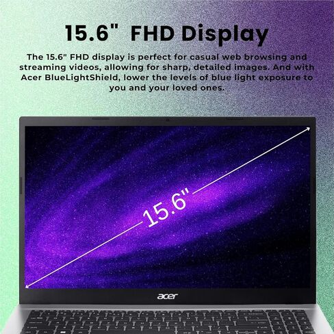 كمبيوتر محمول acer Aspire 15.6 FHD Ryzen 7 Business، AMD Ryzen 7 5700U، ذاكرة الوصول العشوائي 32 جيجابايت، 2 تيرابايت PCIe SSD، لوحة مفاتيح رقمية، لوحة اللمس، كاميرا ويب، Wi-Fi 6، HDMI، RJ-45، Windows 11 Pro، فضي in Saudi Arabia