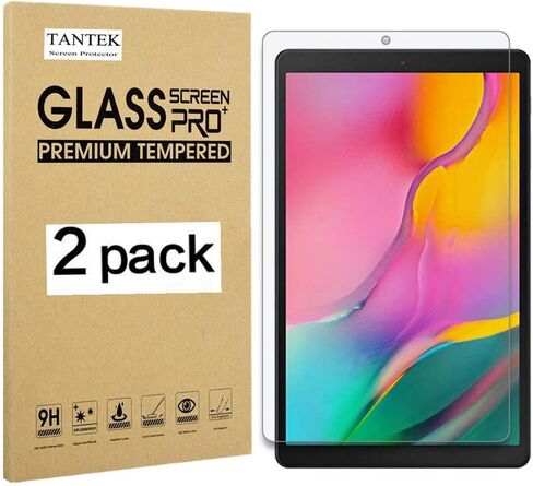 TANTEK [واقي شاشة مكون من عبوتين متوافق مع هاتف Samsung Galaxy Tab A 10.1 2019، موديل SM-T510/T515، طبقة زجاجية مقسى، فائقة الوضوح، مضادة للخدش، خالية من الفقاعات in Kuwait
