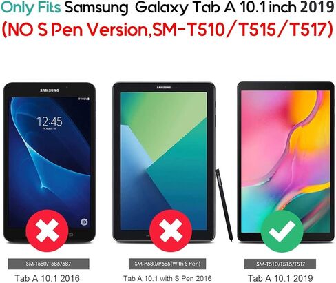 TANTEK [واقي شاشة مكون من عبوتين متوافق مع هاتف Samsung Galaxy Tab A 10.1 2019، موديل SM-T510/T515، طبقة زجاجية مقسى، فائقة الوضوح، مضادة للخدش، خالية من الفقاعات in Kuwait