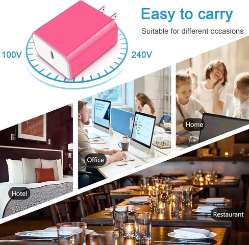 محول طاقة USB C شحن سريع لهاتف Samsung Galaxy S23+ S22 Ultra S21 S20 S10+ A14 A53 A13 A03s A04s A12 A73 A23 Note 20 10 Z Flip4 3، Pixel 7Pro 6Pro 6a 5a 4XL، كتلة USB C 20 واط مع سلك 6FT من النوع C in Kuwait