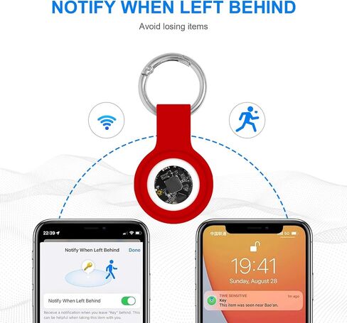 Key Finder,Key Tracker Works with Apple Find My (iOS only), Bluetooth Tracker and Item Locator for Bags, Wallets, Pets, Kids and More. Replaceable Battery,Privacy Protection. (red) in Saudi Arabia
