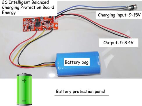 1 قطعة 2S 18650 بطارية ليثيوم ذكي التوازن شحن لوح حماية 18650 ليثيوم الأقمار الصناعية (مع كابل 4pin) in Kuwait