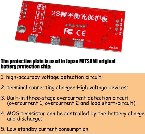1 قطعة 2S 18650 بطارية ليثيوم ذكي التوازن شحن لوح حماية 18650 ليثيوم الأقمار الصناعية (مع كابل 4pin) in Kuwait