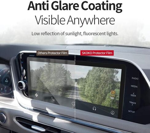 skoko (3 أجزاء في 1) Genesis GV70 2022 2023 2024 واقي شاشة Nevigation Monitor 14.5 بوصة والتحكم في عرض المناخ شاشة تعمل باللمس، فيلم غير لامع، مضاد للخدش، مضاد لبصمات الأصابع، مضاد للوهج in Kuwait