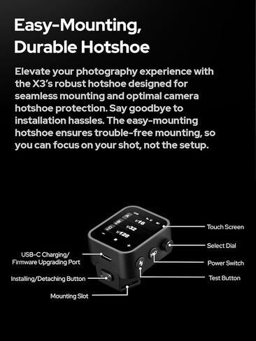 Godox X3 O X3-O X3O TTL Wireless Flash Trigger for Olympus Panasonic Cameras, OLED Touchscreen Flash Transmitter,Built-in Lithium Battery+Quick Charge(Xpro-O/XProII-O Upgrade Version) in Saudi Arabia
