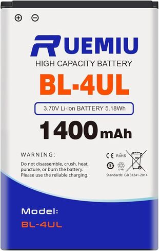 بطارية بديلة BL-4UL لهاتف Nokia 3310 TA-1036، 225 RM-1011 RM-1126 RM-1012، 1400mah 2024 بطارية جديدة مطورة عالية السعة in Kuwait