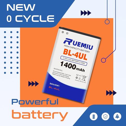 بطارية بديلة BL-4UL لهاتف Nokia 3310 TA-1036، 225 RM-1011 RM-1126 RM-1012، 1400mah 2024 بطارية جديدة مطورة عالية السعة in Kuwait