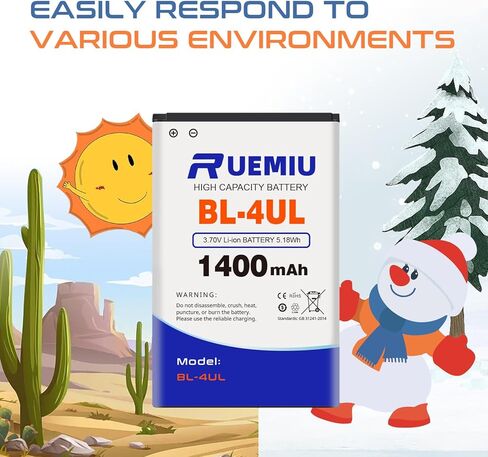 بطارية بديلة BL-4UL لهاتف Nokia 3310 TA-1036، 225 RM-1011 RM-1126 RM-1012، 1400mah 2024 بطارية جديدة مطورة عالية السعة in Kuwait