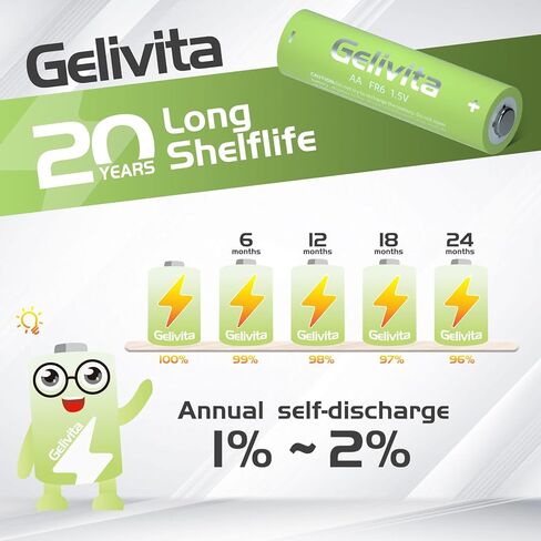 AA Lithium Battery 16 Pack, 1.5V Double A Long-lasing Lithium Iron Battery Non-Rechargeable for Blink Security Camera System, Trail Camera, Game Camera, Flashlight in Kuwait