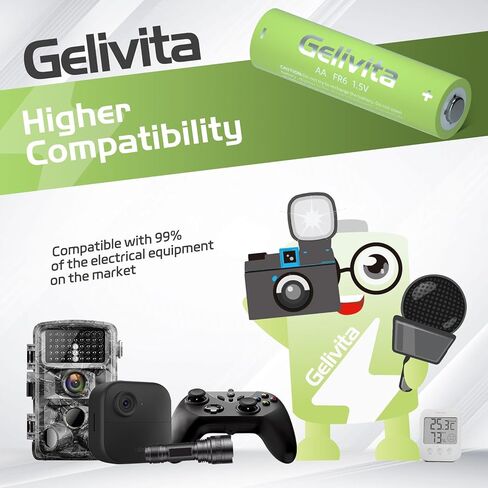 AA Lithium Battery 16 Pack, 1.5V Double A Long-lasing Lithium Iron Battery Non-Rechargeable for Blink Security Camera System, Trail Camera, Game Camera, Flashlight in Kuwait