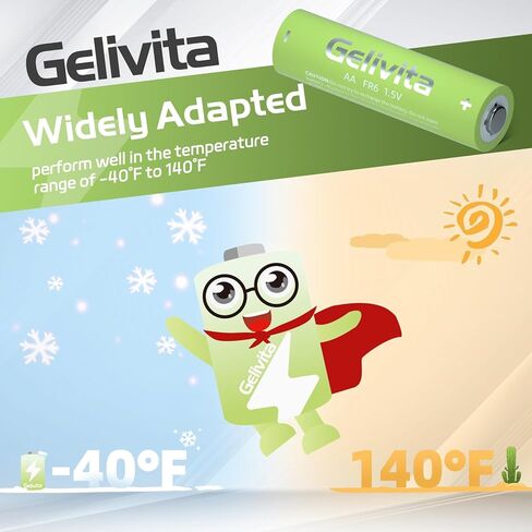 AA Lithium Battery 16 Pack, 1.5V Double A Long-lasing Lithium Iron Battery Non-Rechargeable for Blink Security Camera System, Trail Camera, Game Camera, Flashlight in Kuwait