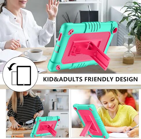 لـ Walmart Onn 7 2022 Model Gen 3 7 بوصة/لـ Walmart Onn 7 الجيل الثالث 100071481، حافظة بحزام كتف مضاد للصدمات للأطفال، لجهاز Walmart Onn 7 بوصة الجيل الثالث اللوحي (أخضر/وردي) in Kuwait