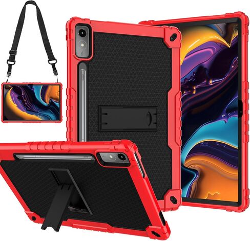 Case for Lenovo Tab P12 12.7 Inches Tablet Case,Heavy-Duty Drop-Proof Shockproof Hybrid Kids Protective Case for Lenovo tab P12/Xiaoxin Pad Pro 12.7" Tablet Case TB370FU/TB371FC (Black/Black) in Saudi Arabia